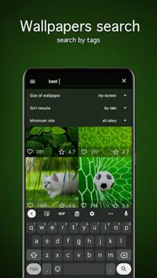 Green Wallpapers 4K android App screenshot 3